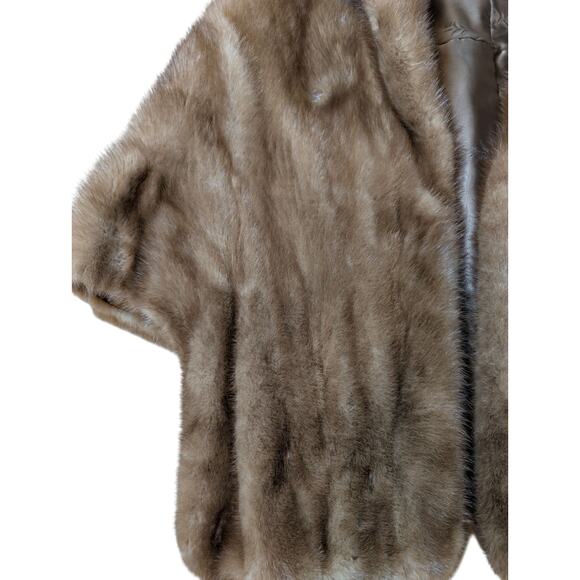 NWT Vintage 1960’s Gorgeous Mink Stole Authentic Sears & Roebuck With Embroidery - Picture 11 of 14